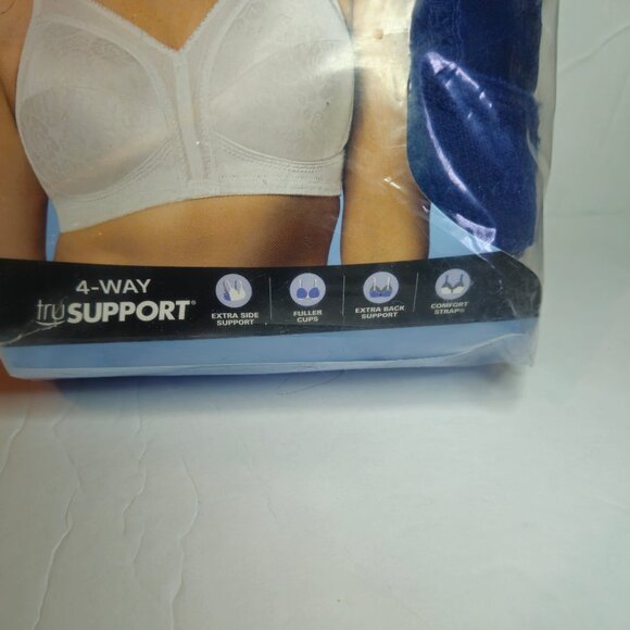 Playtex 18 Hour Ultimate Shoulder Comfort Bra Size 42C Sailor Blue - Picture 3 of 4